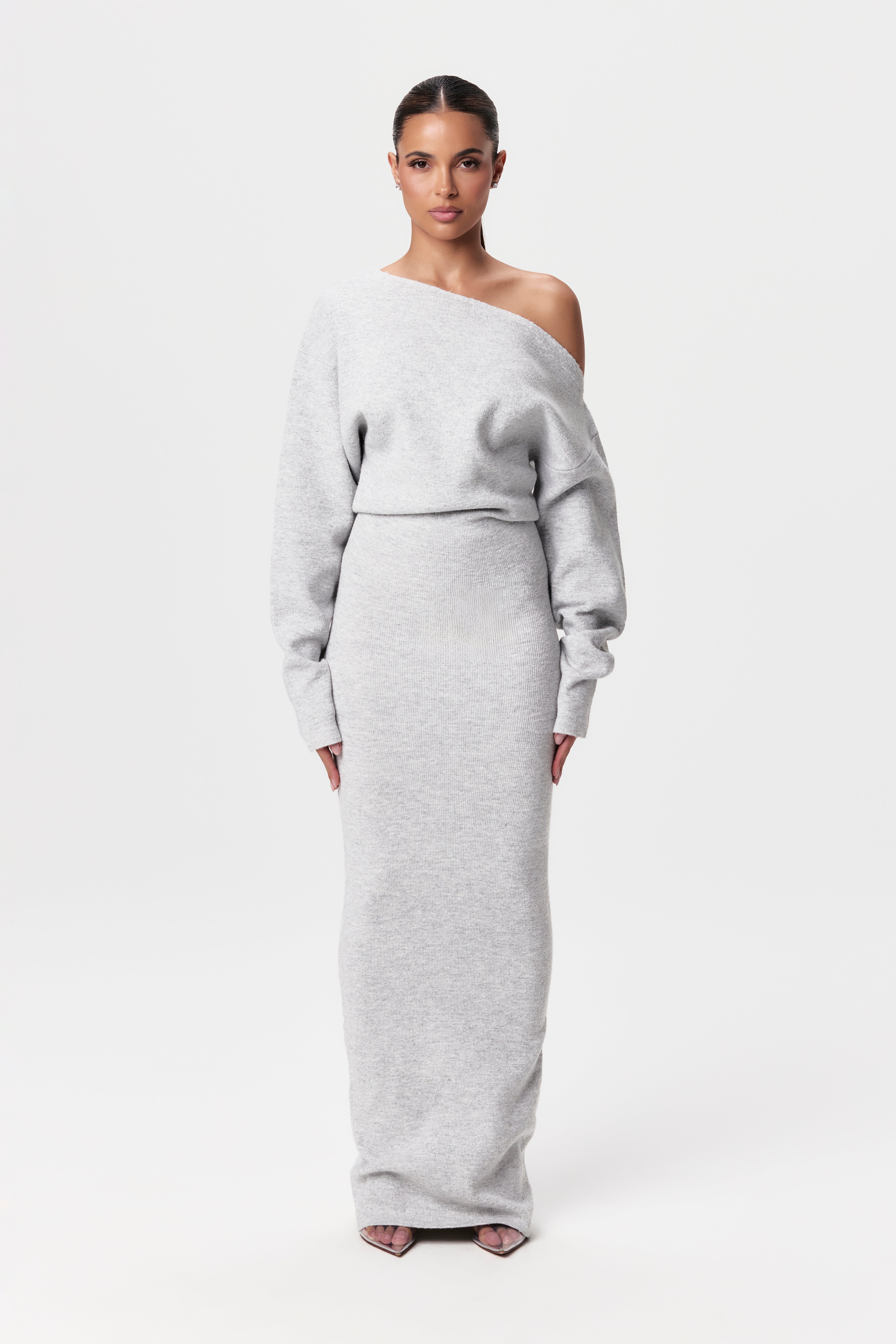 Rosalie™ | Abito Maxi Senza Spalline In Maglia