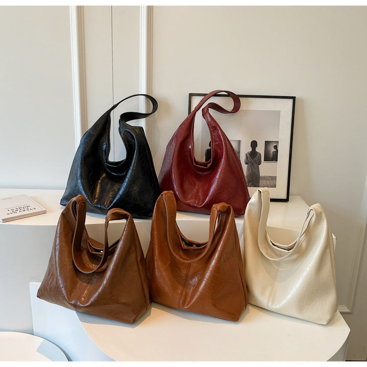 Borsa Hobo in pelle invecchiata