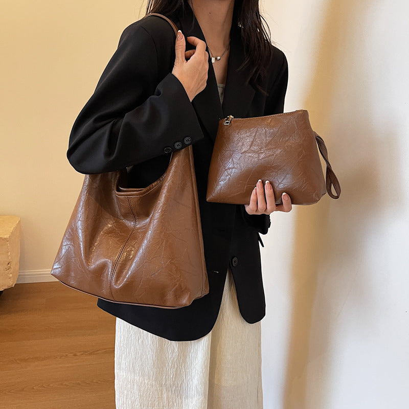 Borsa Hobo in pelle invecchiata