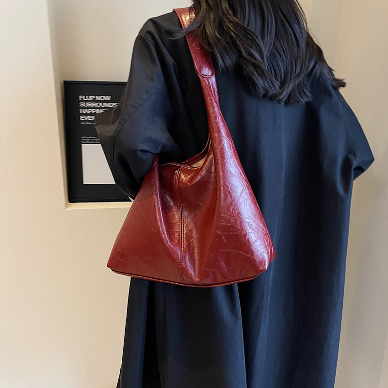 Borsa Hobo in pelle invecchiata