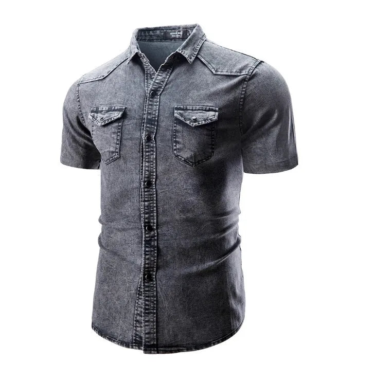 Leon ™ | Camicia in Denim a Maniche Corte
