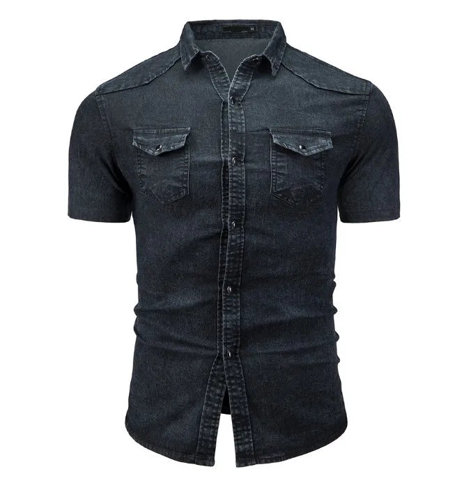 Leon ™ | Camicia in Denim a Maniche Corte