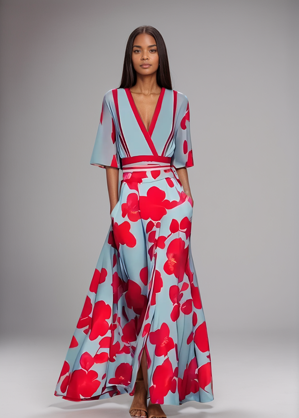 Elise™ | Abito Maxi Eleganza Floreale