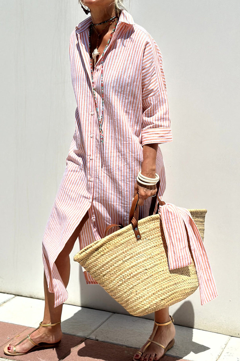 Sophia | Camicia Abito con Righe Intramontabili e Comfort Elegante