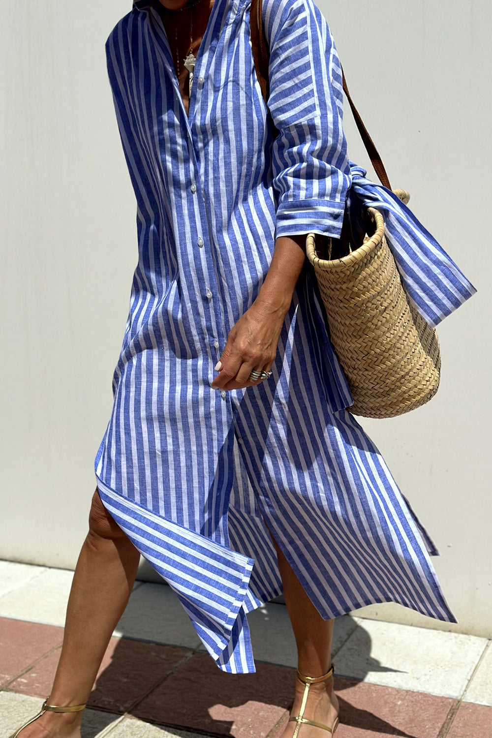 Sophia | Camicia Abito con Righe Intramontabili e Comfort Elegante