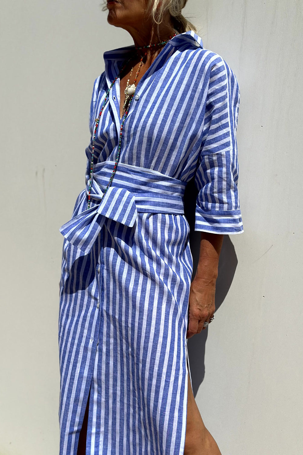 Sophia | Camicia Abito con Righe Intramontabili e Comfort Elegante