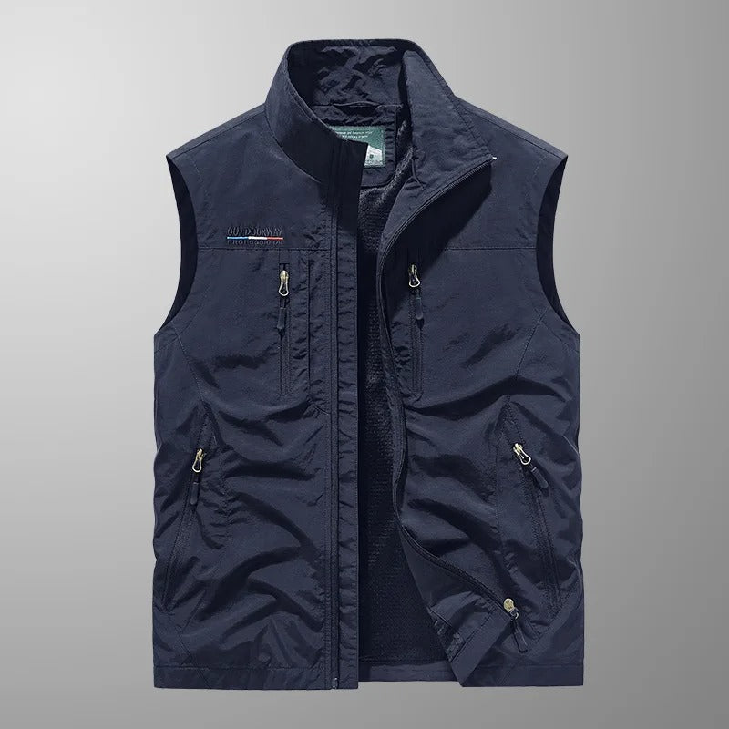 Lorenzo | Gilet cargo traspirante con tasche multiple