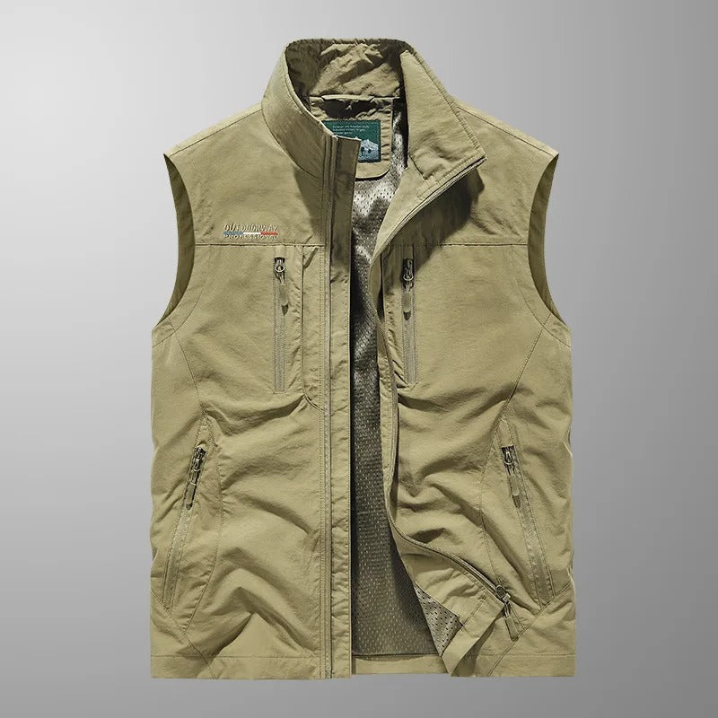 Lorenzo | Gilet cargo traspirante con tasche multiple