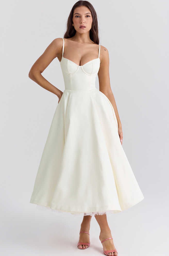 Julia™ | Abito Midi con Bustier in Satin