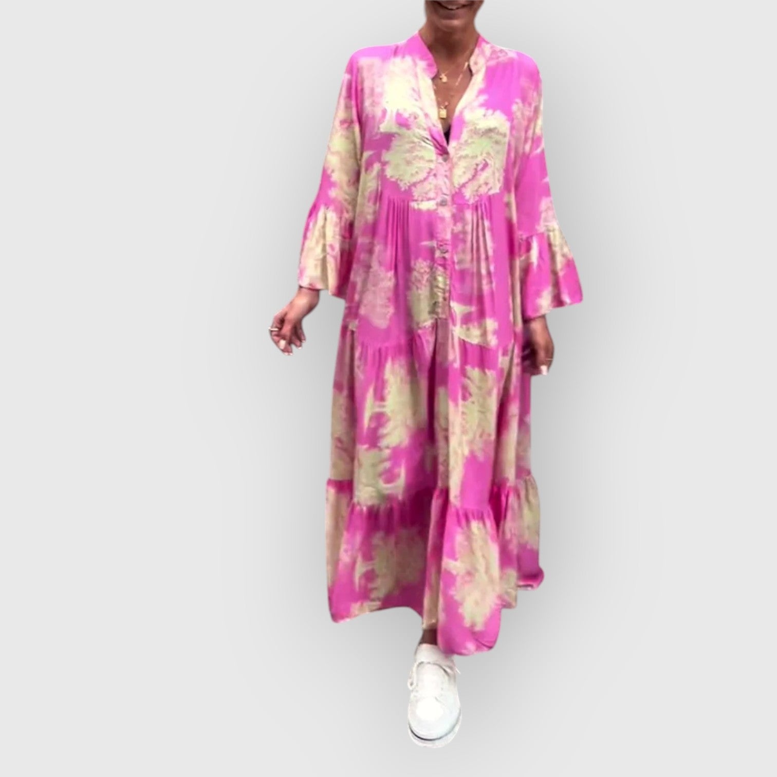 Mirone | Abito Maxi Floreale con Caduta Elegante