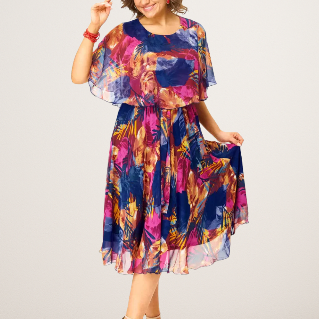 AYALA | ABITO IN CHIFFON COMODO TAGLIE FORTI
