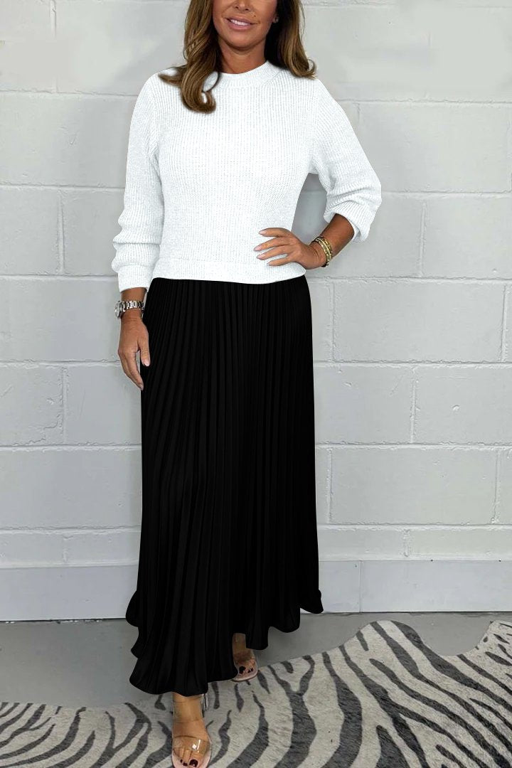 Clara™ | Set Chic di Pullover e Gonna Plissettata