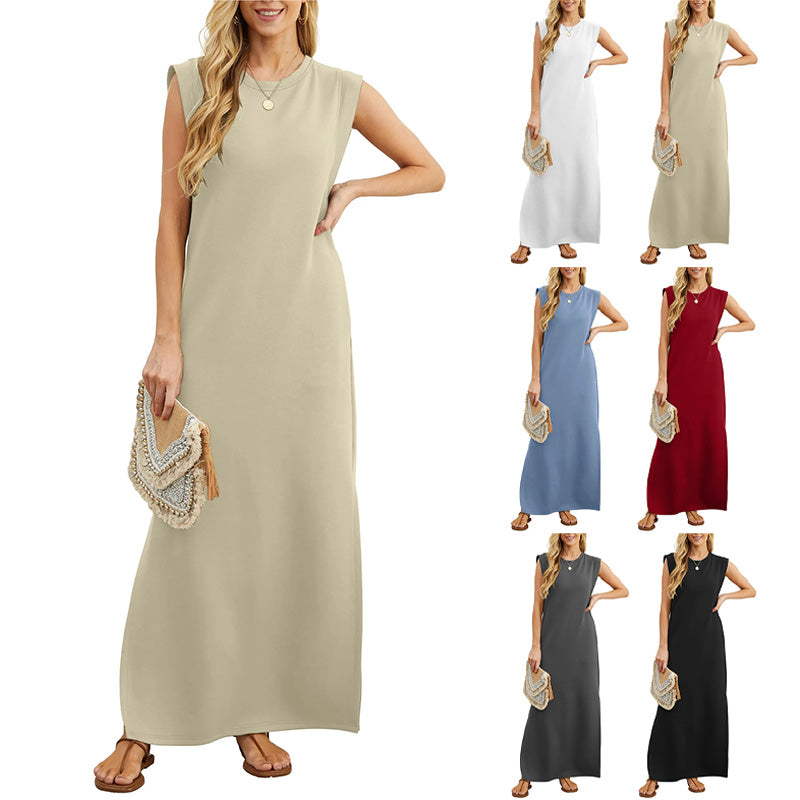 Therese™ | Abito Maxi Senza Maniche in Design Minimalista
