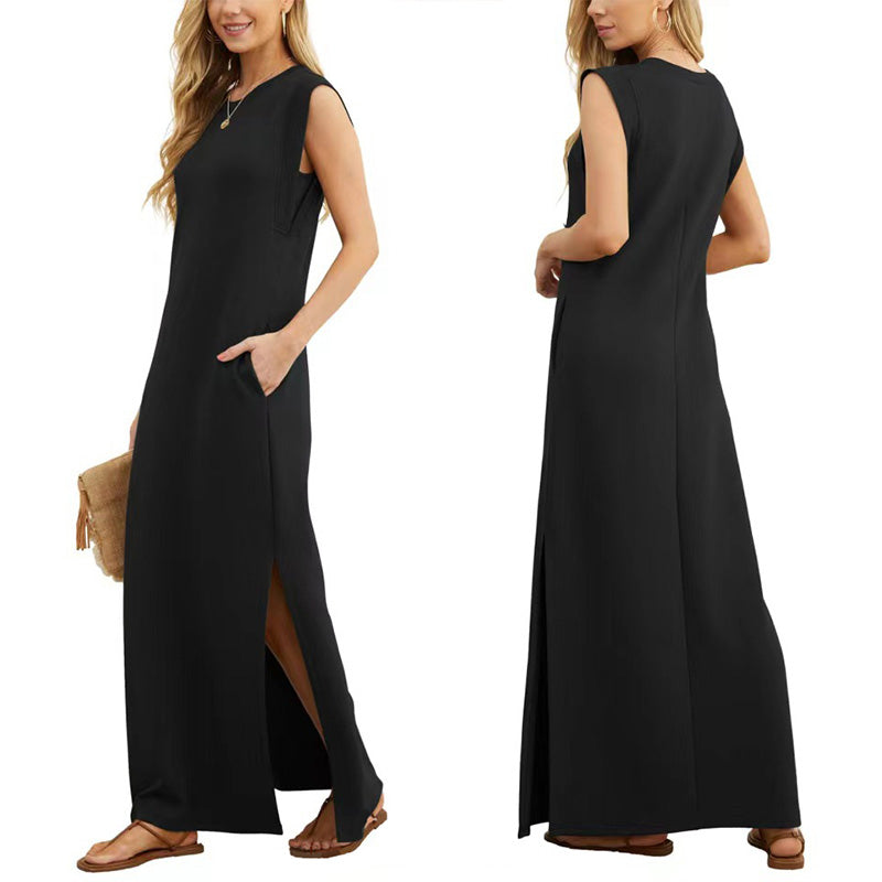 Therese™ | Abito Maxi Senza Maniche in Design Minimalista
